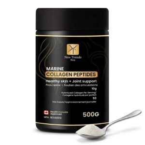 New Trends Shop Marine Collagen Peptides Powder Unflavoured | Hydrolyzed Collagen Supplement - 500g, 50 servings